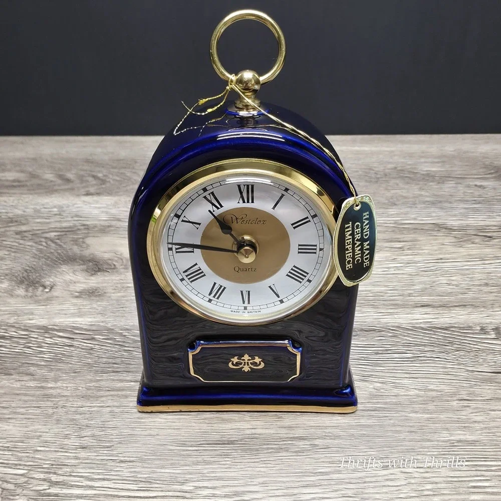 Vintage Westclox Clock - Handmade - Beautiful Blue - Collection Piece ‎ - Rare